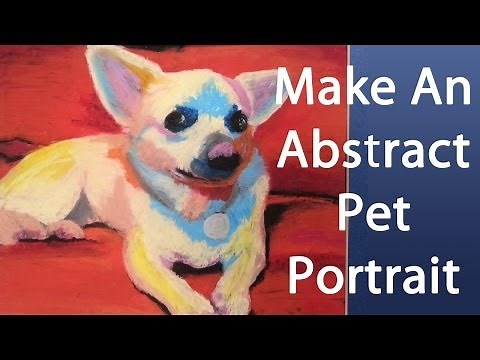 Secret Technique for Painting Easy, Abstract Pet Portraits with Oil Pastels