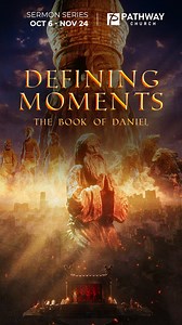 Join us for our new sermon series, “Defining Moments: The Book of Daniel,” from October 6 to November 24! We’ll explore powerful stories and timeless lessons on faithfulness, prayer, and integrity, especially as we head into the election season. Don’t miss our services on Sundays at 9 AM & 11 AM, and invite your friends and family to discover the hope and truth in God’s Word! | Pathway Church | Facebook