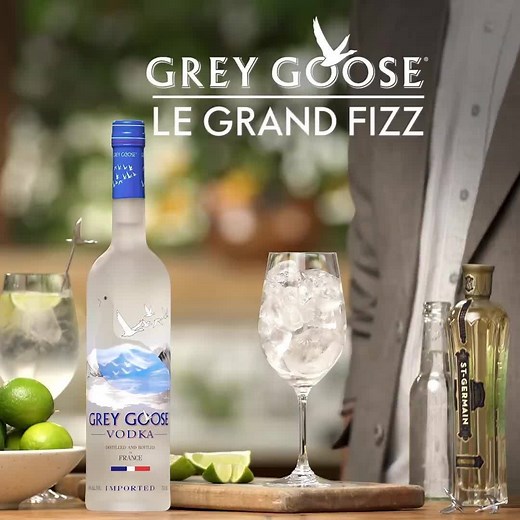 576K views · 2.5K shares | The GREY GOOSE® Le Grand Fizz is the perfect cocktail for your next brunch – a refreshing blend of GREY GOOSE® Vodka and ST-GERMAIN® Elderflower Liqueur with soda water and a squeeze of fresh lime. | Tastemade | Facebook