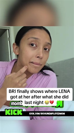 BRI finally shows where LENA got at her after what she did last night 😭💔. #briolsen #briolsenlive #santosprc #richunemployedmom #fyp
