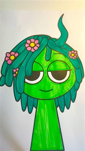 Sprunki Vineria💚Coloring✨#sprunki #shorts #coloring #drawing #art