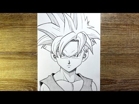 Easy anime drawing | How to draw Gohan Super Saiyan | How to draw anime step by step