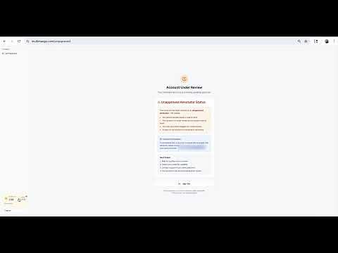 TELUS / Multimango Account Under Review: Unapproved Annotator Status