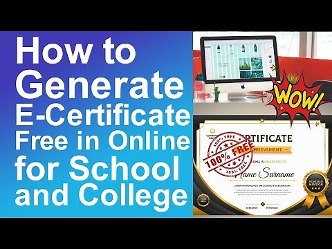 How to Generate e-certificate free in online for School and College