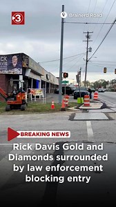 JUST IN: Rick Davis Gold and Diamond is surrounded by unmarked law enforcement vehicles blocking entry to the business. The jewelry store owner, Rick Davis, was most recently arrested at his jewelry store in January on two counts of passing worthless checks. He was also indicted on seven counts of theft in October 2024. | Local 3 News