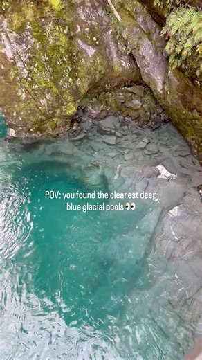 Blue Pools, NZ — One of New Zealand’s clearest glacier-fed waters 👀#bluepools #newzealand #travel