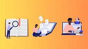 animated footage of performance management with cycle at office
