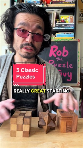 Classic Wooden Puzzles: Snake Cube, Star Burr, Soma Cube