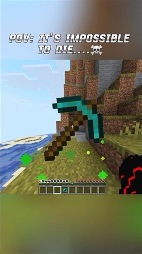 ​POV: It’s Impossible to Die in Minecraft…💀or is it? #minecraftshorts #memes