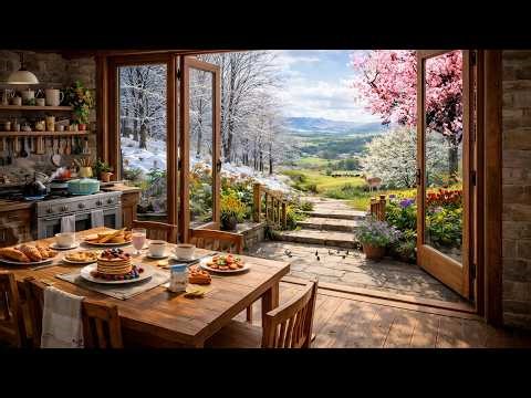 Cottage Kitchen Morning Ambience 🌿Cooking ASMR with Spring Birds Sounds Peaceful