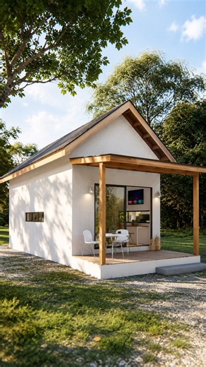 560 Sqft 2 Bedroom Small Resthouse | Cozy Modern Small House Design