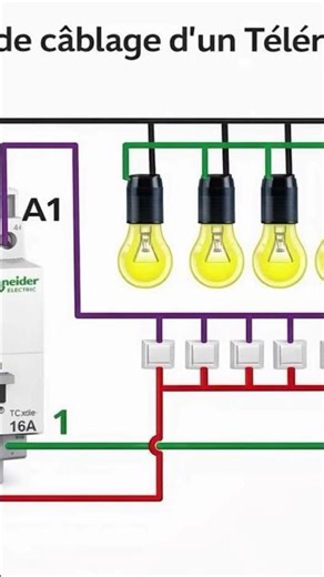 Bouzayen Energy Service Schéma de câblage d’un télérupteur pour commande d’éclairage