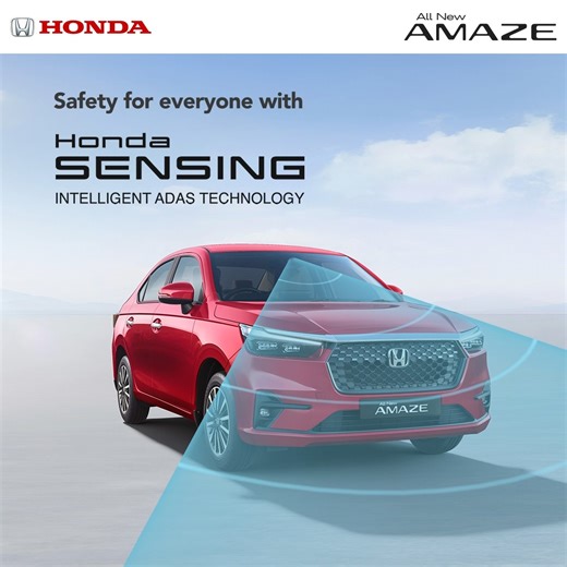301 reactions · 5 comments | Every drive feels safe and special with Collision Mitigation Braking System and other intelligent ADAS safety features in the #AllNewHondaAmaze. Know More: https://bit.ly/4ihjlZT #HondaCarsIndia #HondaCars #AllNewAmaze | Honda Car India | Facebook