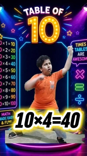10 Times Table Song for Kids | Sing & Learn with Abdul Moiz #shorts