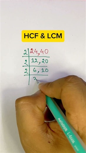 Can You Find the HCF & LCM of 24 and 40? 🧠 | Easy Math Trick #shorts