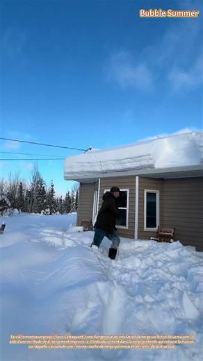 Déneigement des toits : technique à la corde pour éliminer les accumulations importantes