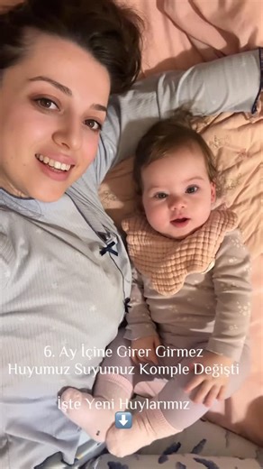Mirelya on Instagram: "🌷 Altıncı aya girer girmez hayatımızda olan değişimler; 📌 Menenjit aşıları bize ağır geldi. Etkileri 1 gün değil, 2 günden uzun sürdü. Huzursuzluk, uyku bölünmesi, ekstra temas ihtiyacı vardı. 📌 Geceleri hâlâ çok sık uyanıyor. Gece içinde 3–4 kez emmek istiyor. Uzun kesintisiz uykular henüz yok. 📌 Sabah 06:00’da kalkma, akşam 20:00’de uyuma bizim için okey. Ama gün içi uykular tamamen değişken. Kaç dakika, kaç saat uyuyacağı her gün farklı. Net bir düzen yok. 📌 Saçlar