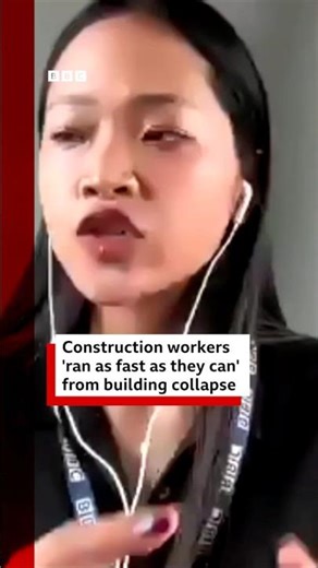 BBC journalist in Bangkok describes building collapse. #Thailand #Bangkok #BBCNews