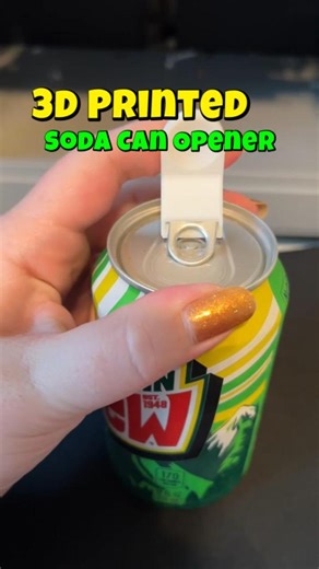 ✨ 3D Printed Soda Can Opener #3Dprinter #3Dprint #Printok ✨ Opening a beverage can be tricky if you have mobility issues like arthritis, carpal tunnel, or even have long nails, or a pesky tab that just doesn’t want to work right. Well, we found the solution to that with this FREE STL file for 3D printing your own soda can opener! Also, if you want to keep your nails nice, don’t use them as a tool! This means, don’t use them to open soda can (or other beverage) tabs. If you have long nails, you k