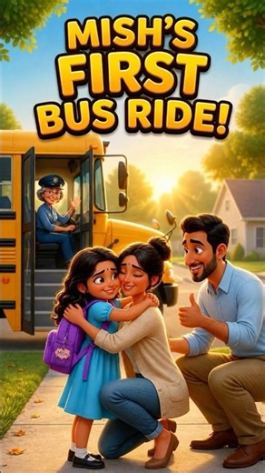 Mish's First Bus Ride 🚌 A Sweet Song About Big Feelings #shorts #kidslearning #schoolbus