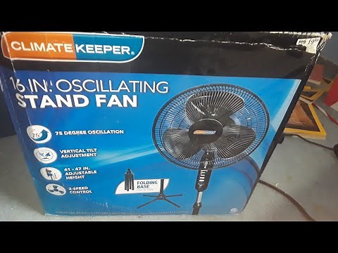 HOW TO ASSEMBLE 16 IN OSCILLATING STAND FAN UNBOXING AND REVIEW