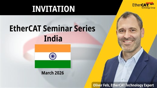 EtherCAT Seminar Series India 2026 Invitation by Oliver Fels | acontis technologies