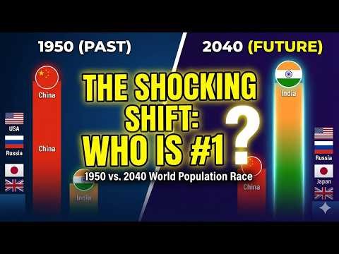 The Rise and Fall of World Powers: 1950 - 2040 (Future Projections) 🌍📈