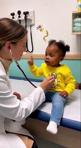 Doctor vs 2-Year-Old Girl… Doctor Lost 😂🩺 #shorts #kids #cute