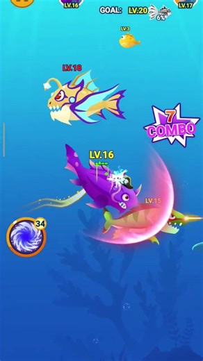 fish game, fish evolution, boss fight, gameplay, survival game, gaming, fish gameplay