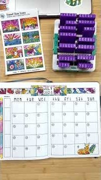 My monthly calendar bullet journal setup! 📖 TY to ‪@ContactCrafts‬ -- stamp link in comments!
