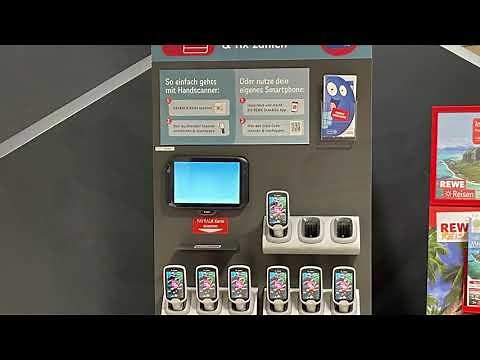 REWE Scan & Go beim REWE Geiselbullach, Bayern