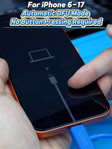 No buttons needed to enter DFU. One-cable direct connection for iPhone 6–17—faster flashing, quicker unbricking, higher repair efficiency. 🔧⚡ #SUNSHINETOOLS #PhoneRepairTools #ISOFT #repairdatacable