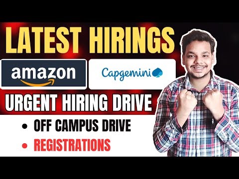 Accenture , Capgemini , Amazon Hiring Update | Off Campus Drive | Freshers Jobs | Latest Hirings