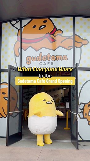 A-meh-zing fits at the #GudetamaCafe grand opening weekend! 💛✨ #gudetama #sanrio #fashion