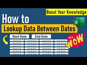 Mastering Date Ranges: How to Look Up Data Between Dates