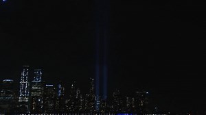 WATCH: The Tribute in Light installation is illuminated over lower Manhattan, marking the 17th anniversary of the 9/11 attacks in New York City. https://nbcnews.to/2CJiBgo | NBC News