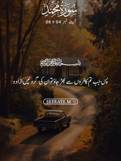 Quran Kareem: Surah Muhammad Ayat 4-6 with Translation