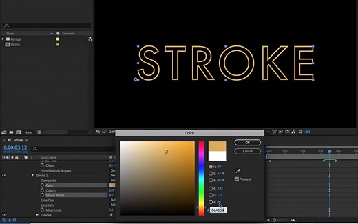 How to Animate a Text Stroke in Adobe After Effects