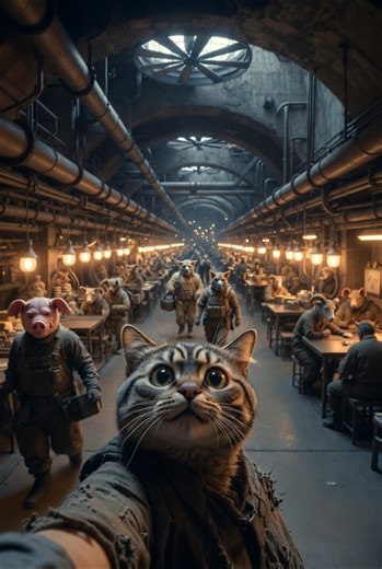 Cat trapped in zombie territory. #rap #funny #animals #shorts