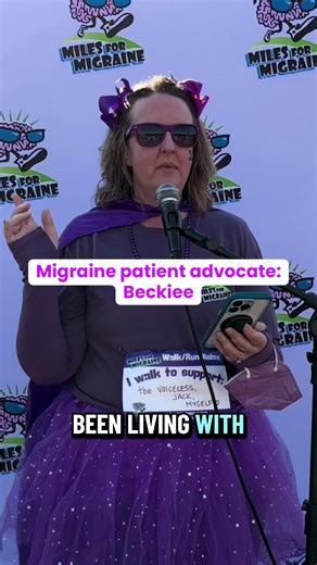 When you live with migraine disease loneliness can feel like part of the diagnosis. At the Tampa Miles for Migraine event, patient advocate Beckiee shared her story of growing up with migraine, feeling isolated, misunderstood, and carrying the weight of an invisible disease for most of her life. In 2024, everything shifted when she found this community. “It lit a fire inside me that I didn’t know I had — a fire for advocating for migraine.” That fire turned loneliness into purpose, and pain into