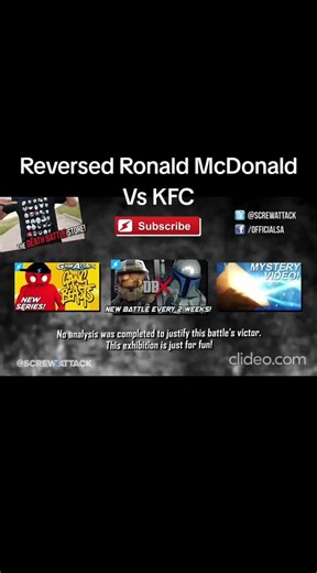 Reversed Ronald McDonald Vs KFC