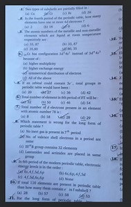 Two types of subshells are partially filled in :... | Filo