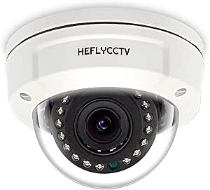 5MP Dome Security Analog Camera 4 in 1 TVI/CVI/AHD/CVBS Surveillance CCTV Indoor Outdoor Cameras 2.7-13.5mm Varifocal Lens 15 IR LEDs 45ft Night Vision Wired BNC Vandal-Proof Camera