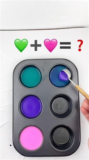 Color Mixing || Soft Teal+Pink+Violet #colormixing #art #satisfyingart ‪@RARA_ASMR25‬