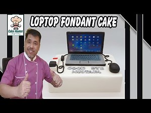 Laptop Fondant Cake