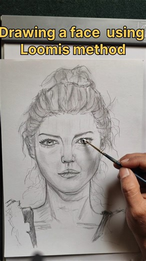 Learn the Loomis Method in 30 Seconds | Easy Face Drawing Tutorial #art #artist #loomis #tutorial