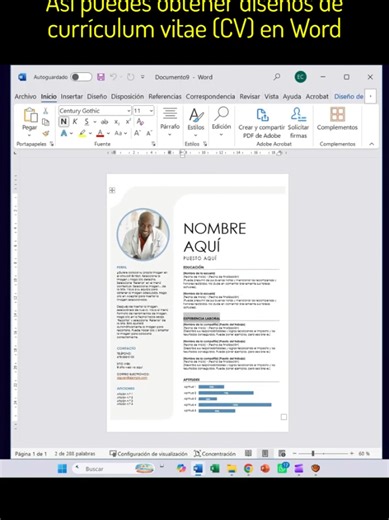 Como crear CV u hoja de vida en word #word #excel #trucoword