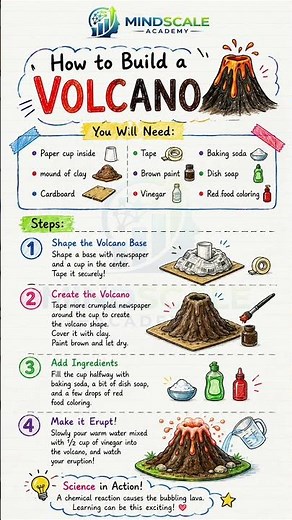 😱 Baking Soda Volcano Eruption Experiment | Kids Will Love This!