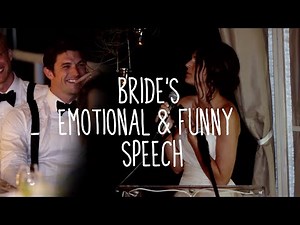 BRIDE'S EMOTIONAL & FUNNY SPEECH