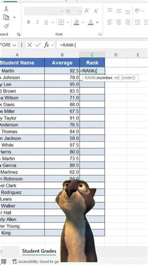 how to use rank formula in excel with example #excel #shorts #shortfeed #viral